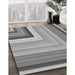 Patterned Smokey Gray Rug in Family Room, pat2092gry