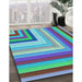 Patterned Purple Rug in Family Room, pat2092lblu