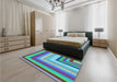 Patterned Purple Rug in a Bedroom, pat2092lblu