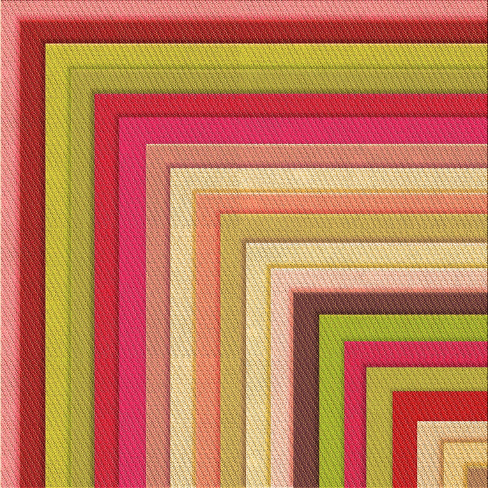 Round Patterned Yellow Rug, pat2092org