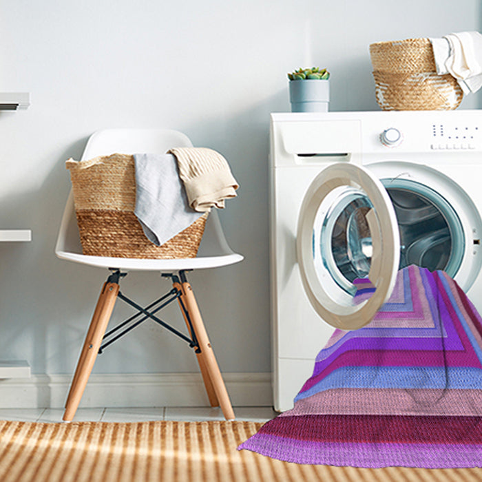 Machine Washable Transitional Bright Lilac Purple Rug in a Washing Machine, wshpat2092pur