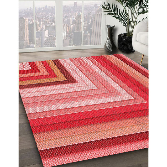 Machine Washable Transitional Red Rug in a Family Room, wshpat2092rd
