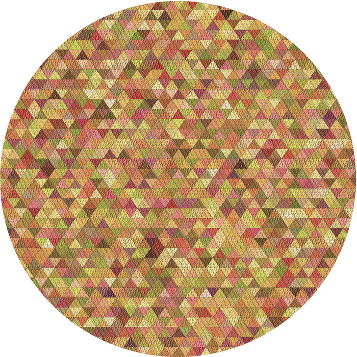 Square Machine Washable Transitional Yellow Rug in a Living Room, wshpat2093brn