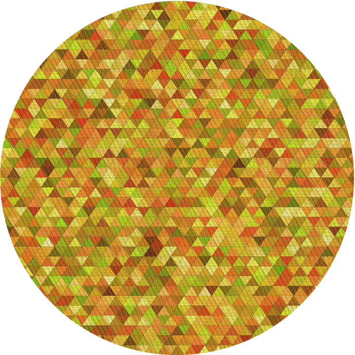 Square Machine Washable Transitional Deep Yellow Rug in a Living Room, wshpat2093yw