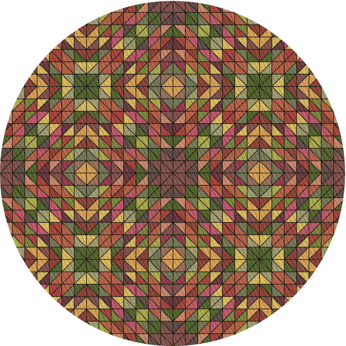 Square Machine Washable Transitional Saffron Red Rug in a Living Room, wshpat2094brn