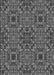 Patterned Black Rug, pat2094gry