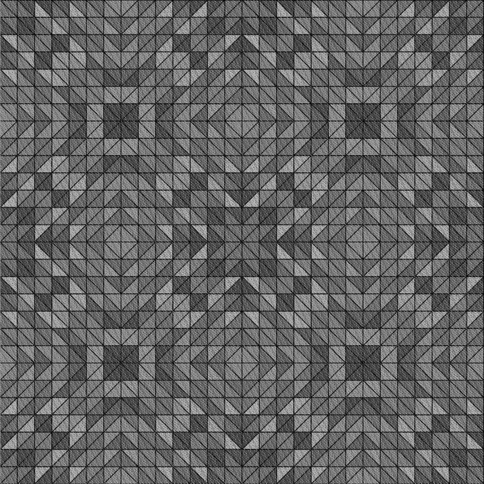 Round Patterned Black Rug, pat2094gry