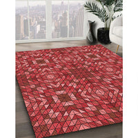 Patterned Orange Rug, pat2094rd