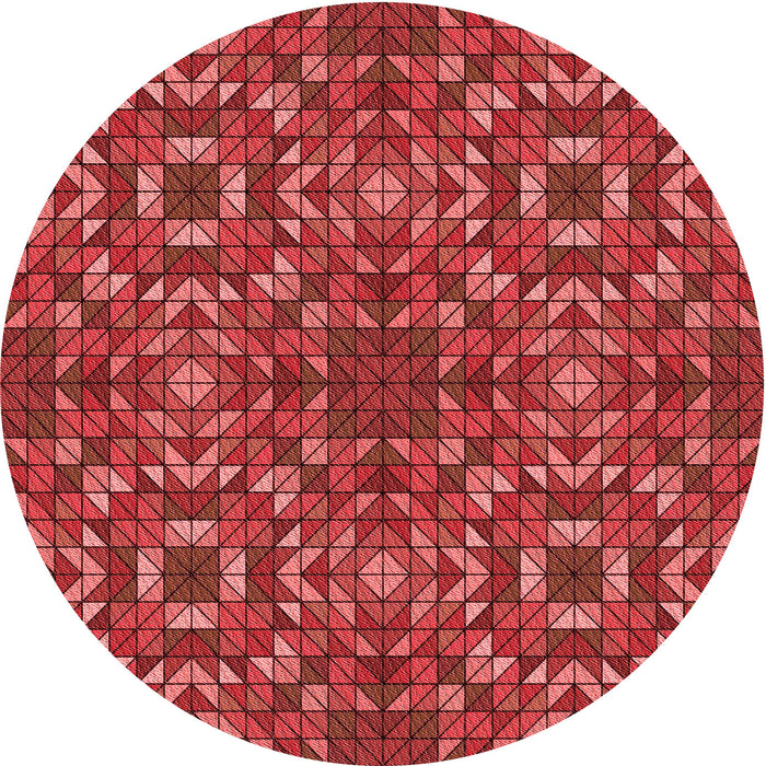 Square Patterned Orange Rug, pat2094rd