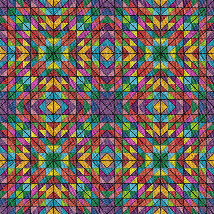 Square Patterned Green Modern Rug, pat2094