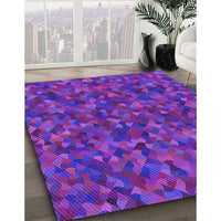 Patterned Jasmine Purple Rug, pat2095pur