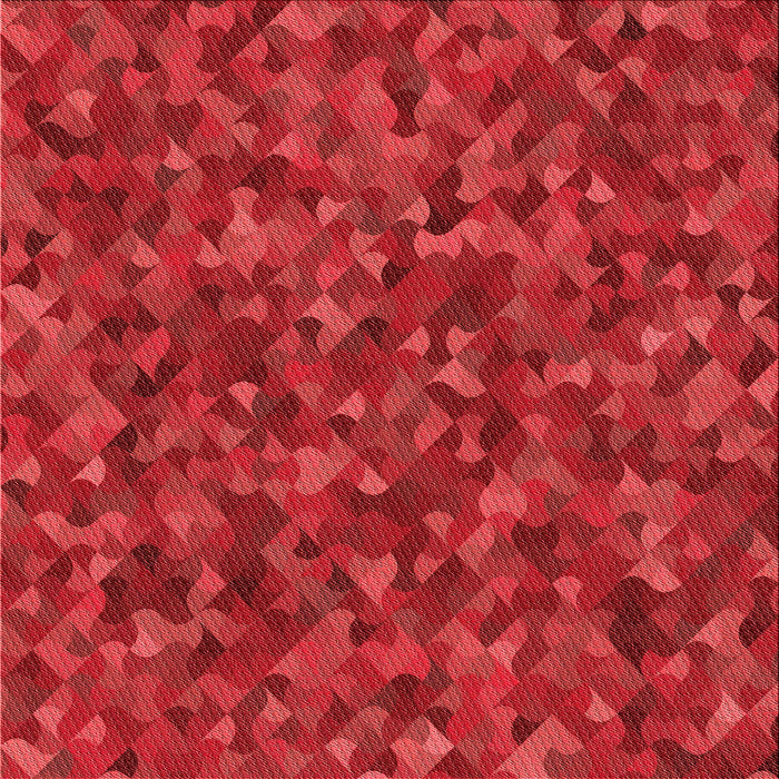 Round Patterned Red Rug, pat2095rd