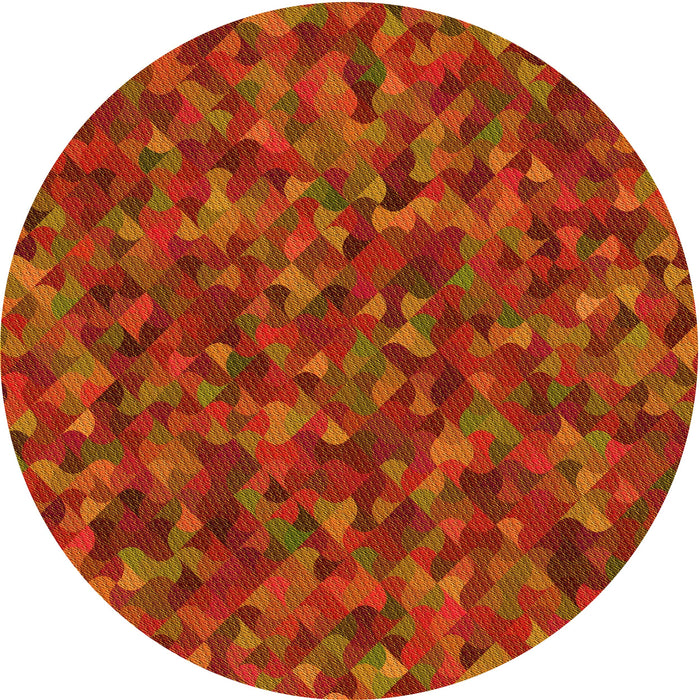 Square Patterned Orange Red Orange Rug, pat2095yw
