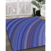 Patterned Light Slate Blue Rug, pat2096blu