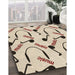 Machine Washable Transitional Dark Almond Brown Rug in a Family Room, wshpat2097brn