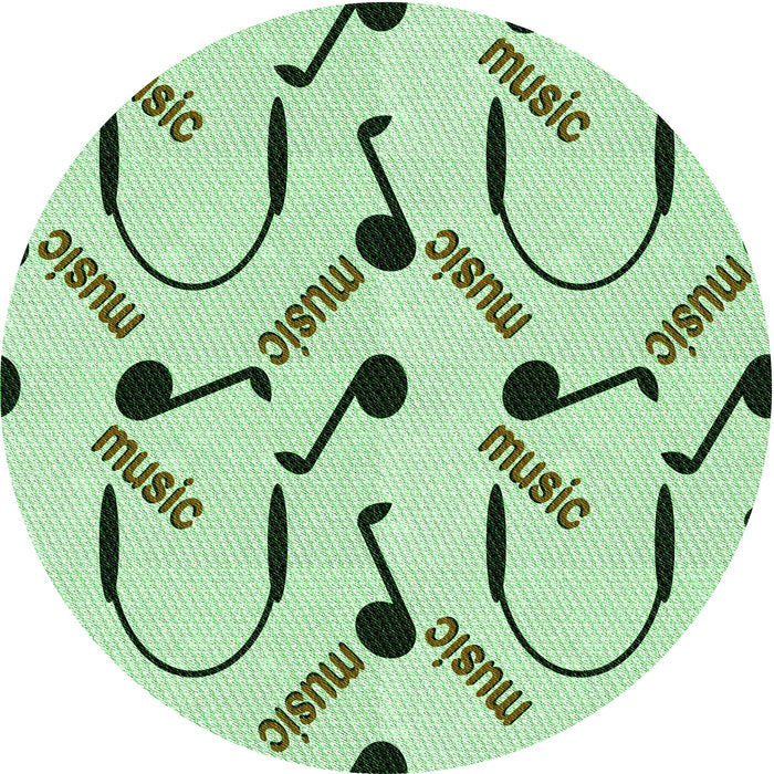 Square Patterned Green Rug, pat2097grn