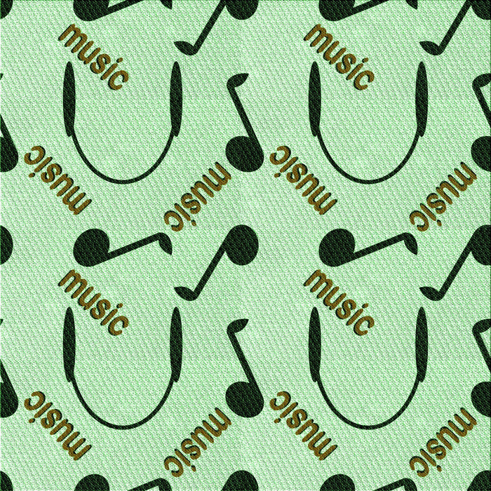 Round Patterned Green Rug, pat2097grn