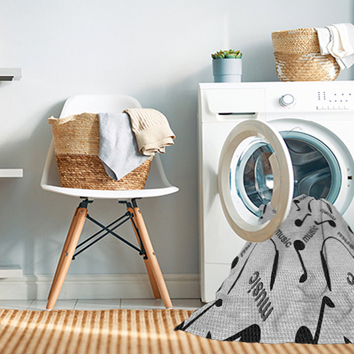Machine Washable Transitional Gray Rug in a Washing Machine, wshpat2097gry