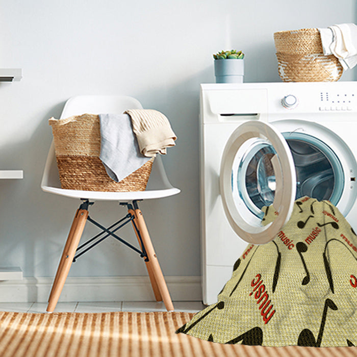 Machine Washable Transitional Sun Yellow Rug in a Washing Machine, wshpat2097yw