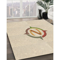 Patterned Moccasin Beige Rug, pat2098brn