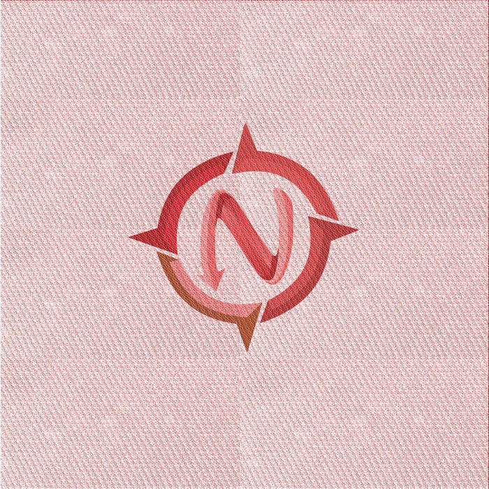 Round Patterned Pastel Red Pink Rug, pat2098rd