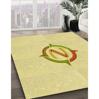 Patterned Sun Yellow Rug, pat2098yw