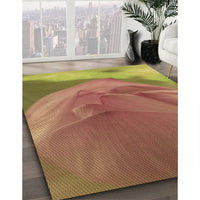 Patterned Chestnut Red Rug, pat2099brn