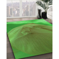 Patterned Seaweed Green Rug, pat2099grn