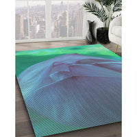 Patterned Azure Blue Rug, pat2099lblu