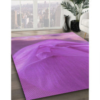 Patterned Crimson Purple Rug, pat2099pur