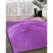 Patterned Crimson Purple Rug in Family Room, pat2099pur