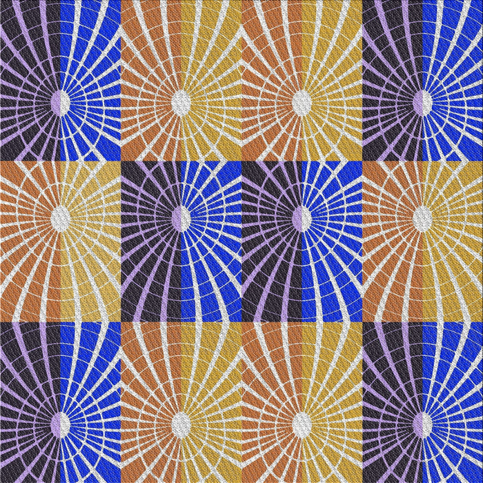 Square Patterned Purple Novelty Rug, pat20