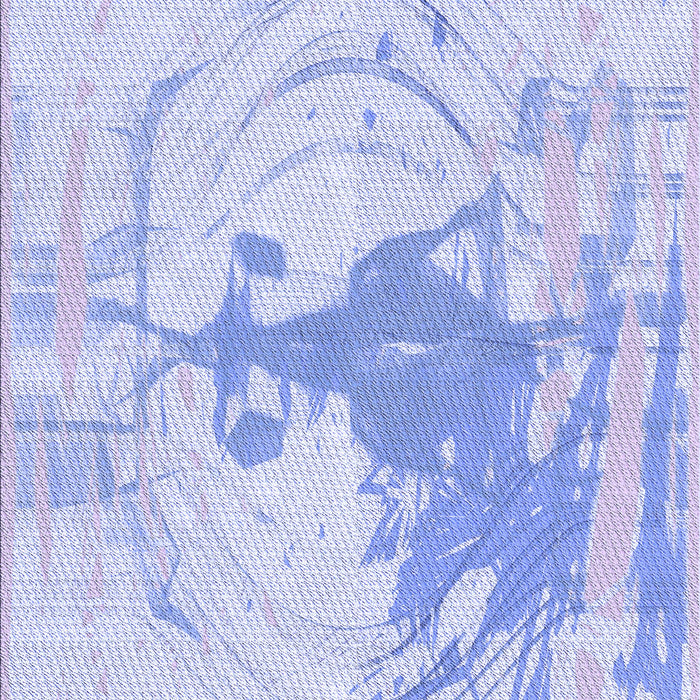 Machine Washable Transitional Sky Blue Rug, wshpat21blu