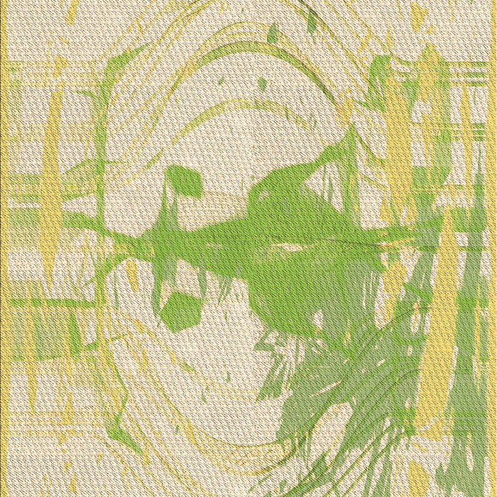 Machine Washable Transitional Metallic Gold Rug, wshpat21brn