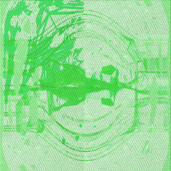 Round Machine Washable Transitional Green Rug, wshpat21grn