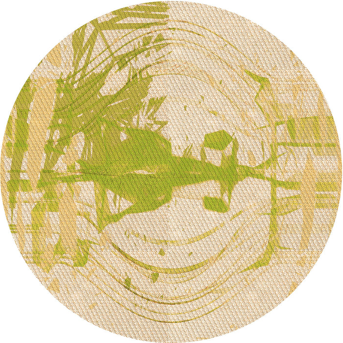 Square Machine Washable Transitional Sun Yellow Rug in a Living Room, wshpat21org