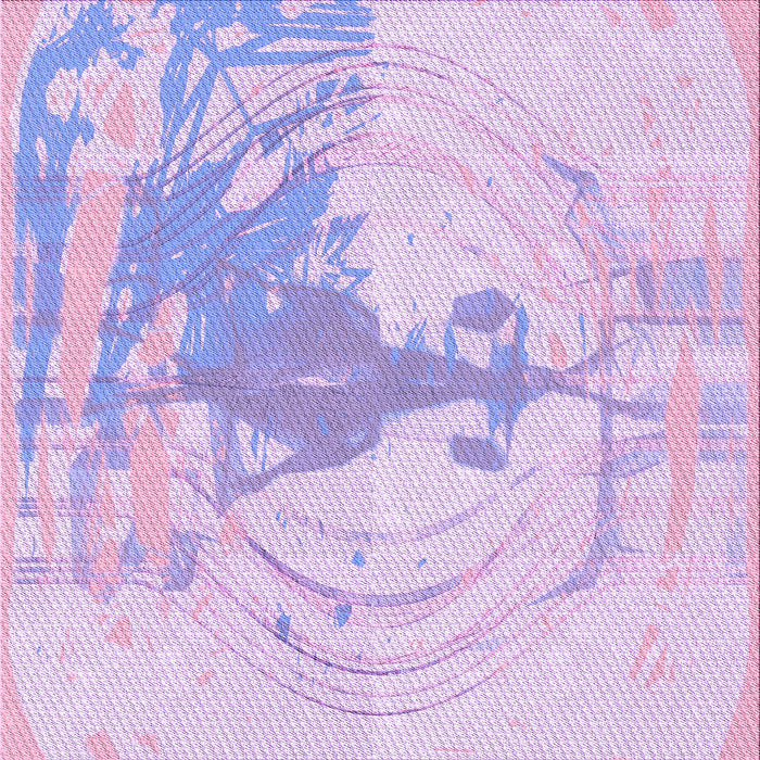 Round Patterned Bright Lilac Purple Rug, pat21pur