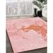 Machine Washable Transitional Light Red Pink Rug in a Family Room, wshpat21rd