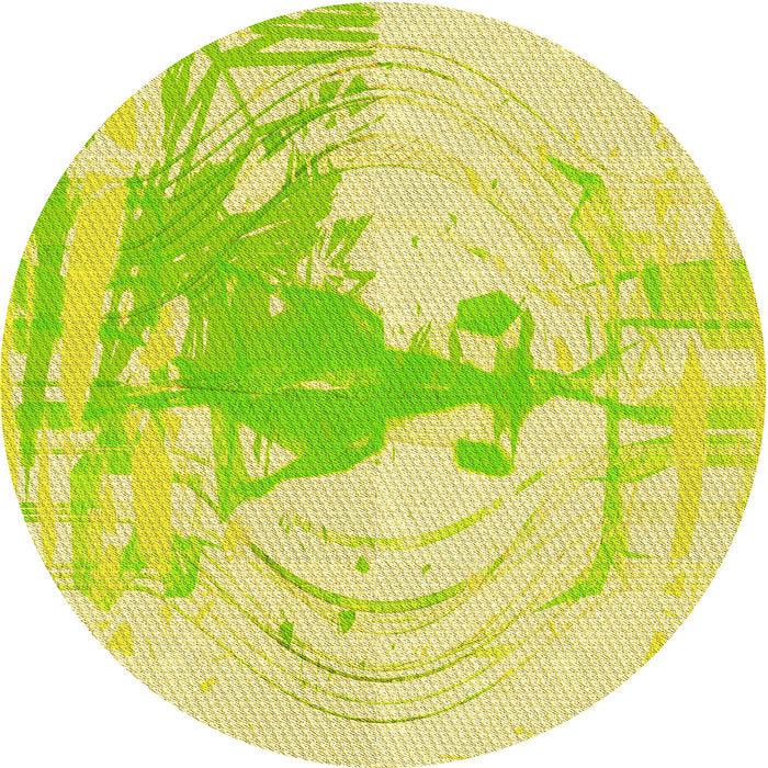 Square Patterned Green Yellow Green Rug, pat21yw