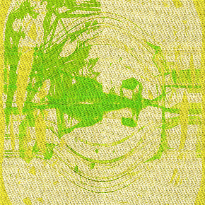 Round Patterned Green Yellow Green Rug, pat21yw