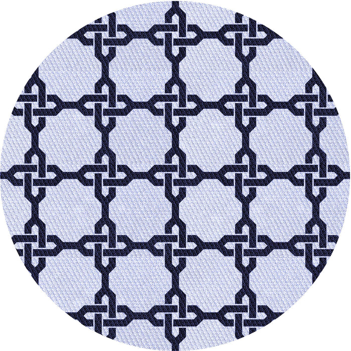 Square Patterned Lavender Blue Rug, pat210blu