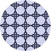 Square Patterned Lavender Blue Rug, pat210blu