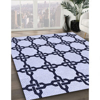 Patterned Lavender Blue Rug, pat210blu