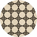 Square Patterned Coffee Brown Rug, pat210brn