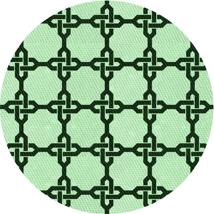 Square Patterned Mint Green Rug, pat210grn