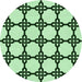 Square Patterned Mint Green Rug, pat210grn