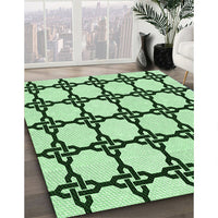 Patterned Mint Green Rug, pat210grn