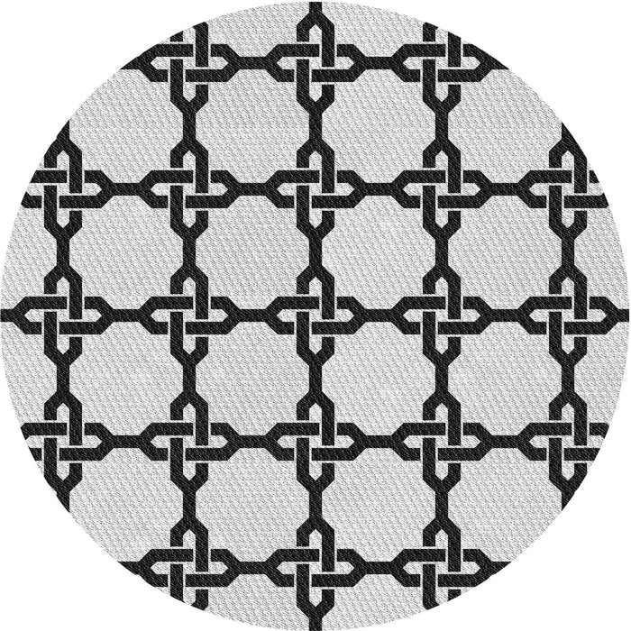 Square Patterned Platinum Gray Rug, pat210gry