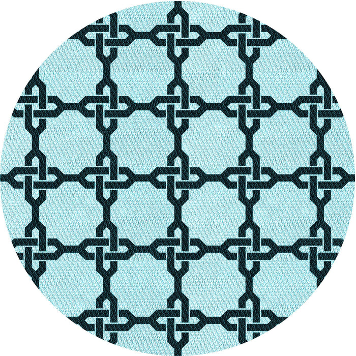 Square Patterned Electric Blue Rug, pat210lblu