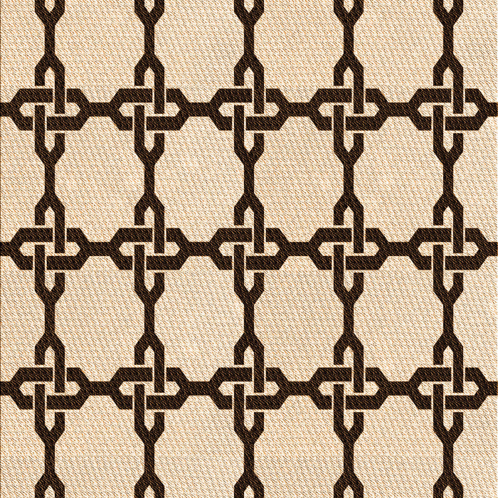 Patterned Saddle Brown Rug, pat210org